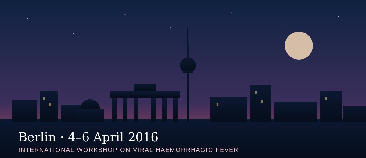 Illustration of the Berlin skyline with the dates 4–6 April 2016