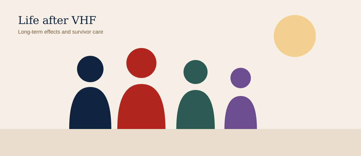 Illustration of a group of people representing VHF survivors